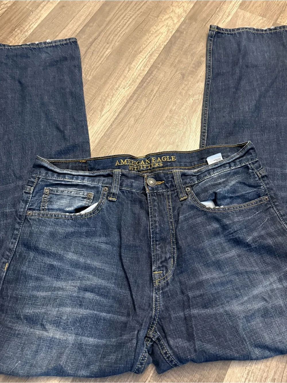 American Eagle Relaxed Straight Jeans Men’s 34x34 Dark Wash Denim